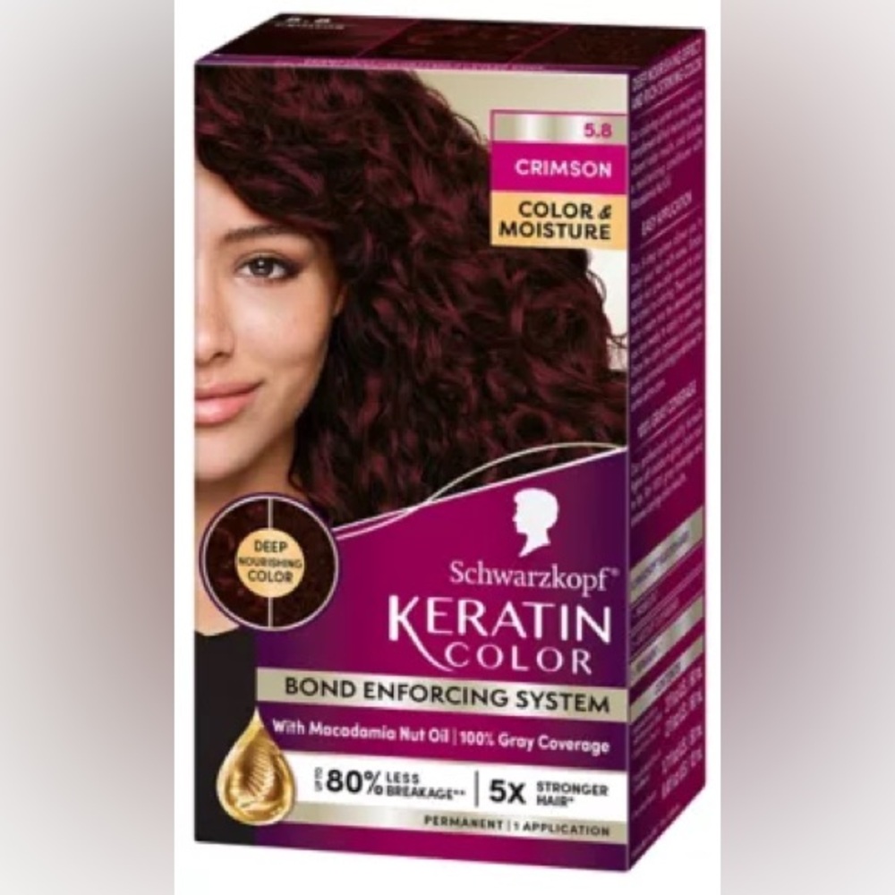 Keratin Color - Deep Red Hair Dye x5